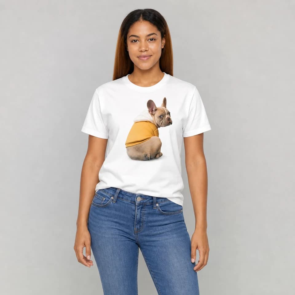 The same artwork printed on a t-shirt